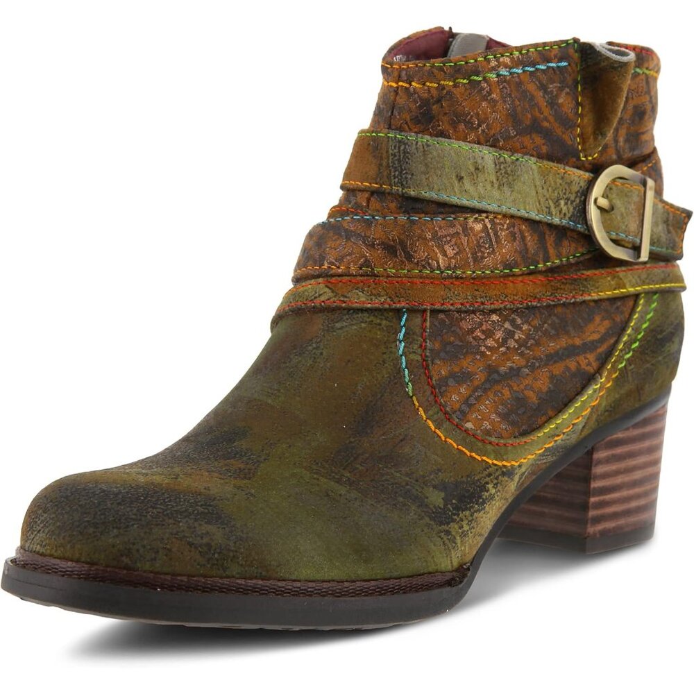 L'Artiste by Spring Step Womens Shazzam Leather Ankle Boots -- Camel, 36M NEW